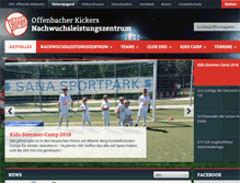 Tablet Screenshot of kickersjugend.de